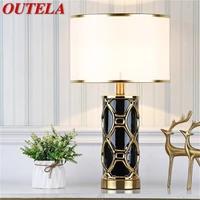 outela table lamps desk luxury contemporary fabric light decorative for home bedside bedroom