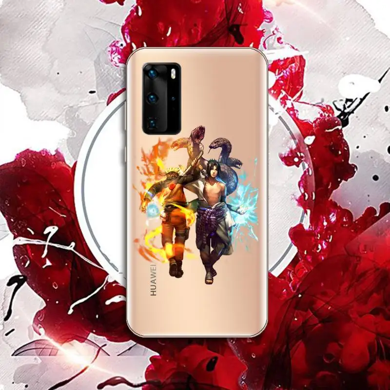 

Anime Naruto Uzumaki Sasuke Phone Case Transparent for Huawei P20 P30 P40 honor 8 10i P smart 2019 Samsung A71 A21S S10 20 plus