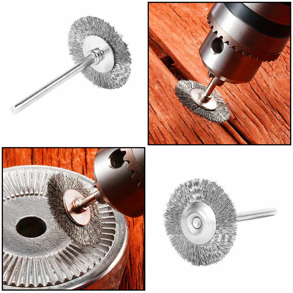 

20pcs Tools Drill Grinding Steel Wire Brush Dedusting Metal Cleaning Polishing Rust Removal Round Wheel Accessories Welding