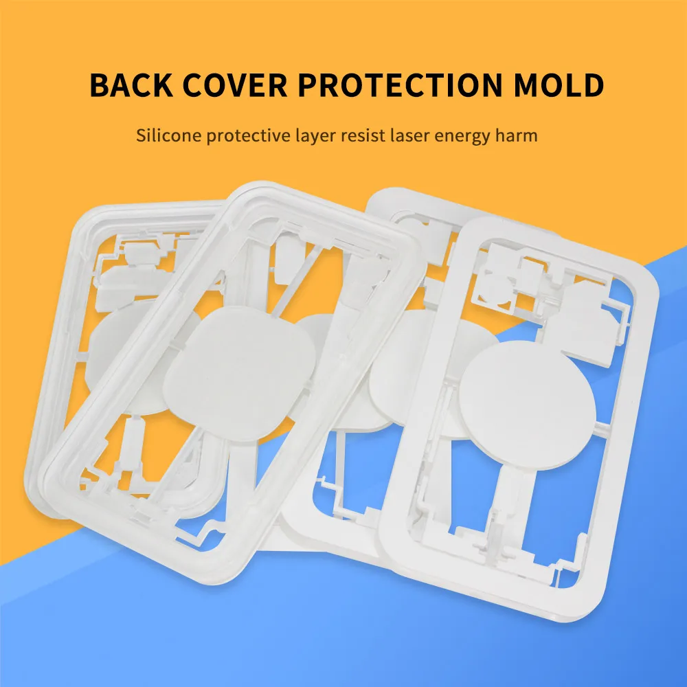 19PCS Full Set Jiutu Physical Drawing Guard Mold Protection For iPhone 8G To 14Promax Back Glass Removal with Laser Machines