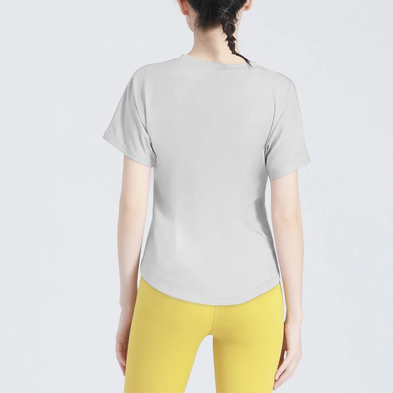 

Plus Size Women's Short Sleeve Solid Color Pink Green Crew Neck Loose Casual Summer Top For Girl