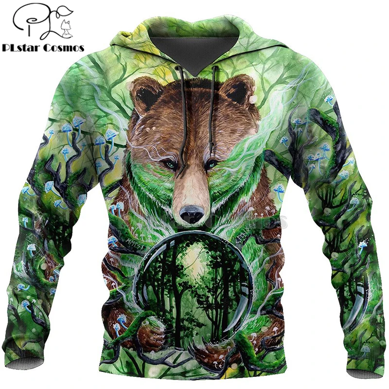 

Охотничьи рубашки PLstar Cosmos с 3D принтом медведя, толстовки/свитшоты с 3D принтом, женские большие черные Луки с медведем охотничьего сражения-17
