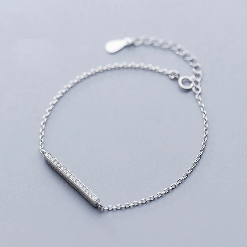 MloveAcc новая коллекция серебро 925 пробы кристальная цепочка браслет браслеты для