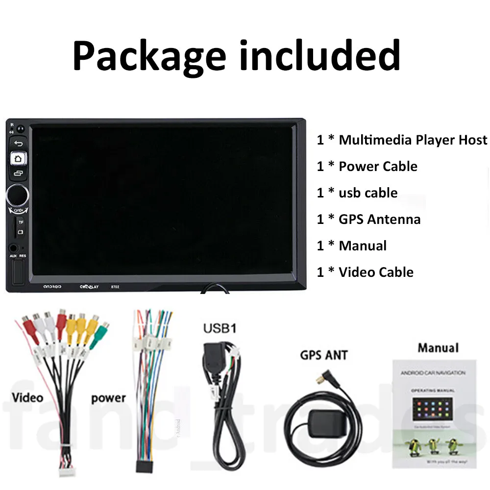 Универсальный 2din Android 9 1 автомобильный Радио мультимедийный плеер GPS навигация 7