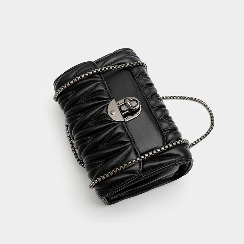 Женская кожаная сумка через плечо модная дизайнерская роскошная черного и