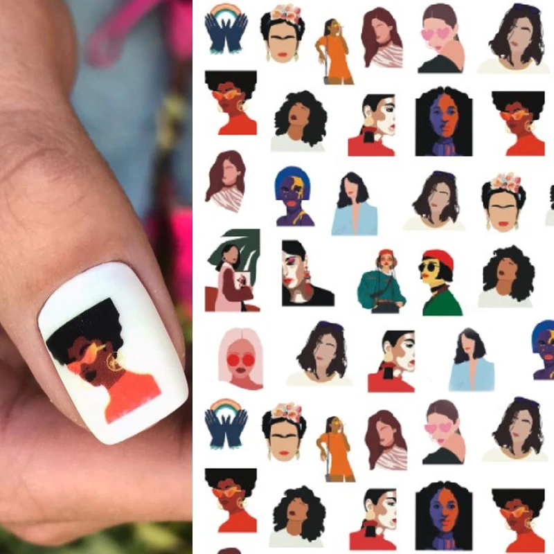 

1 лист, женские наклейки для ногтей