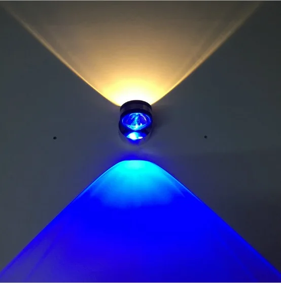 Светодиодная двухсторонняя Хрустальная настенная лампа комнатный алюминиевый