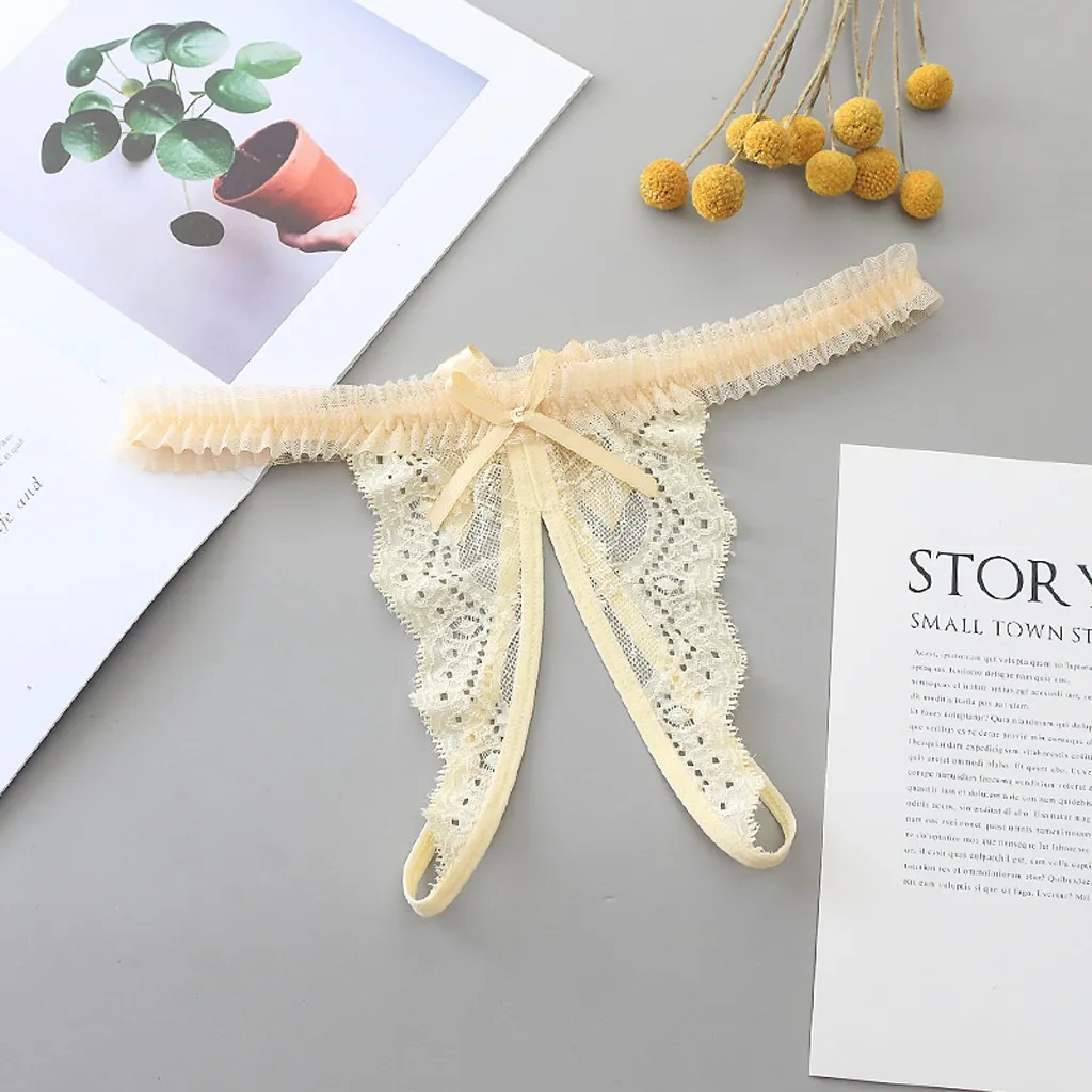 Женские сексуальные открытые кружевные трусики-танга ажурные трусики