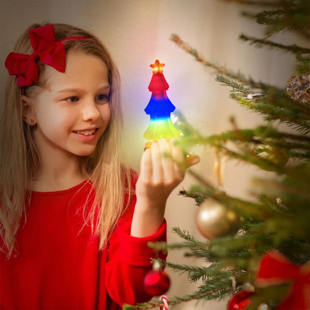 

Christmas fairy Tree Shaped Lamp Dynamic Scintillation Effects USB or Batterys Powered LEDs Bulb Light for Christmas Decorations