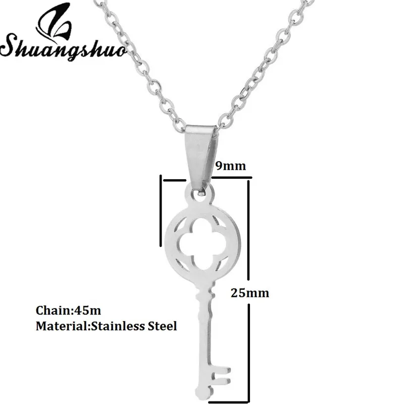 Модные Крошечные Подвески Shuangshuo с ключами ожерелья для женщин ювелирные изделия