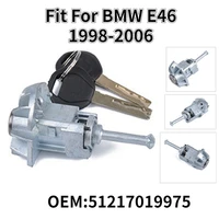 driver left door lock cylinder barrel assembly with keys for bmw e46 3 series 2001 2006 car accessories 51217019975