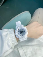 outdoor sport white digital watch men women alarm clock 5bar waterproof shock military watches led display shock watch