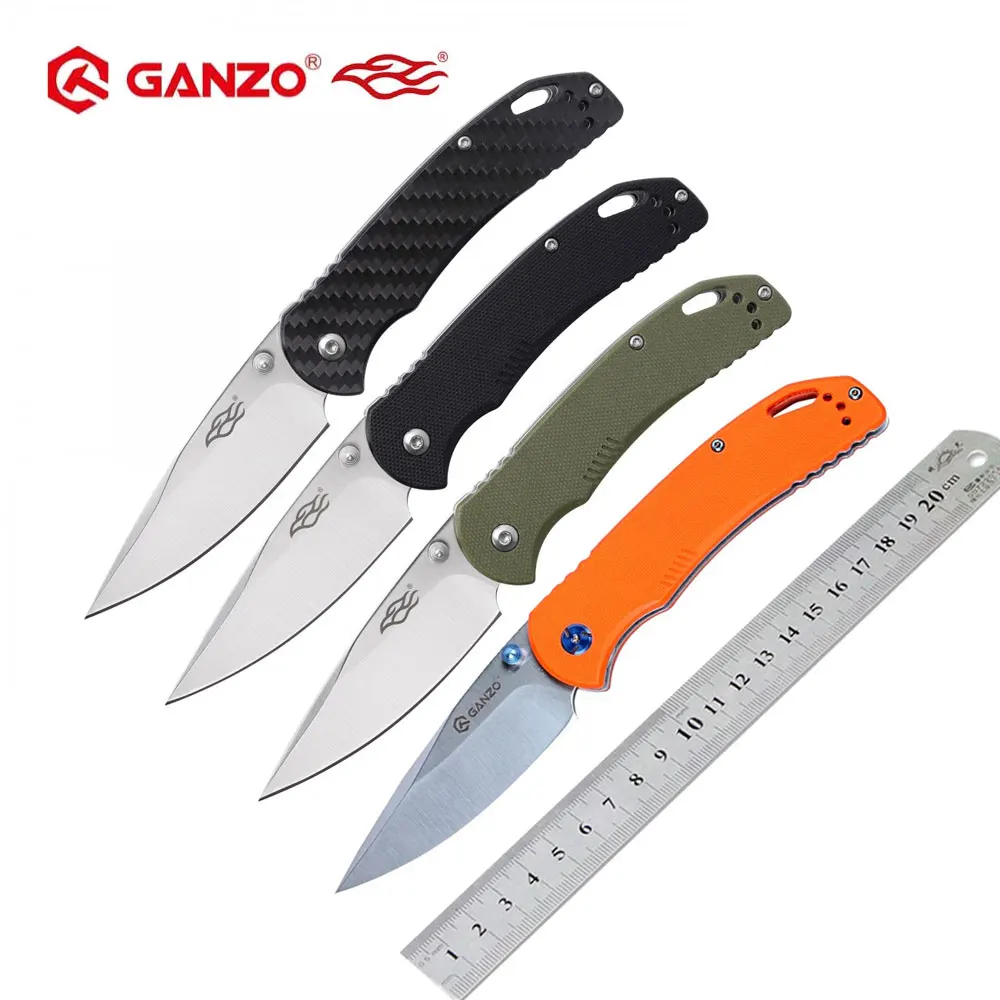 58-60HRC Ganzo G7531 440C G10 или ручка из углеродного волокна складной нож для выживания походный инструмент карманный нож тактический edc Открытый инструмент