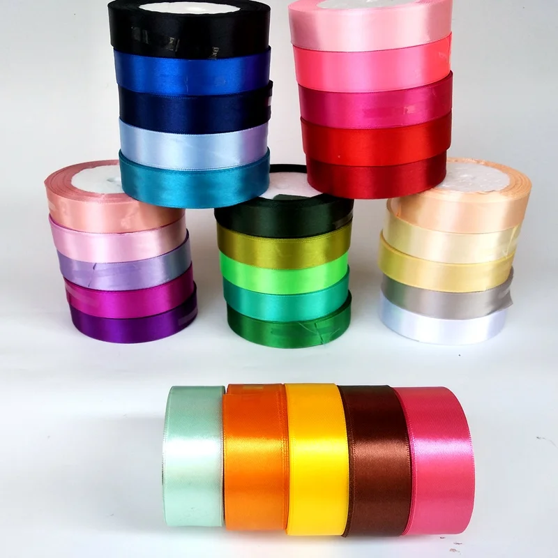 HL 5 рулонов 25 мм Широкие атласные ленты сочетающиеся комбинации Свадебные