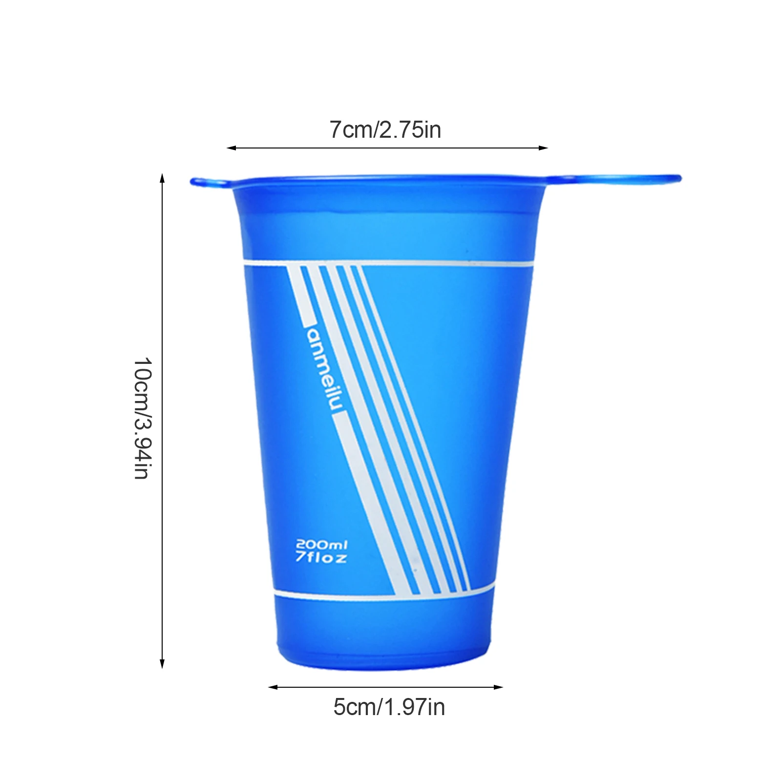 

Outdoor Sports Water Cup TPU Collapsible Folding Soft Flask Water Bag Bladder Kettle Water 200ML Hydration Cup