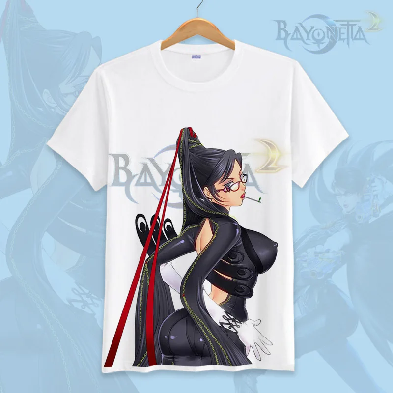 Футболка для косплея японского аниме Bayonetta летняя футболка с мультяшным принтом