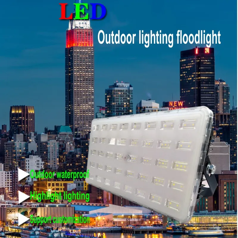 

LED Outdoor Lighting AC 220V 50W 100W 150W 200W Floodlight IP65 Garden Square Garage Highway Spotlight Engineering Construction
