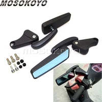 2pcs motorcycle adjustable rear view mirrors for street bike scooters universal mini side rearview mirrors