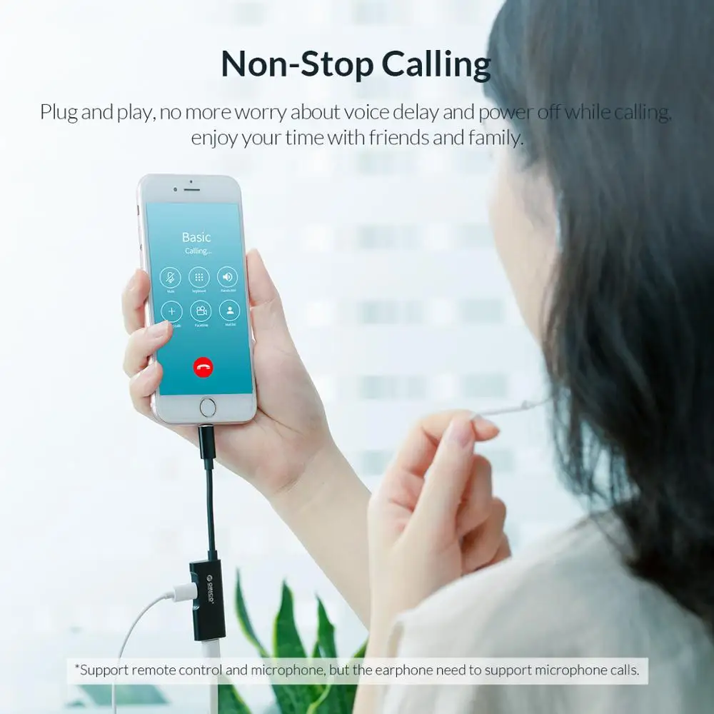Адаптер для наушников ORICO Разветвитель iphone 7 8 Plus разъем AUX 3 5 мм адаптер зарядка