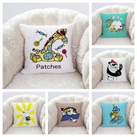 nordic instagram style cartoon pillowcase car and sofa cushion cover home decoration pillow cover customizable pattern