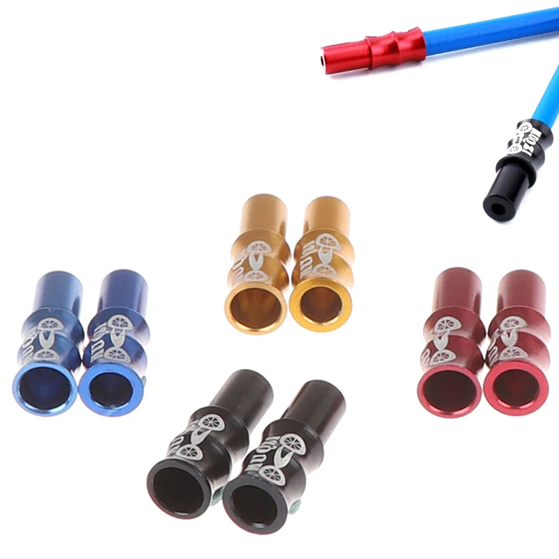 

10Pcs Aluminum Alloy Brake Cable Tips Crimps Bicycles Derailleur Cable End Caps CoreInner Wire Cable Tube Cap Cycling Bike
