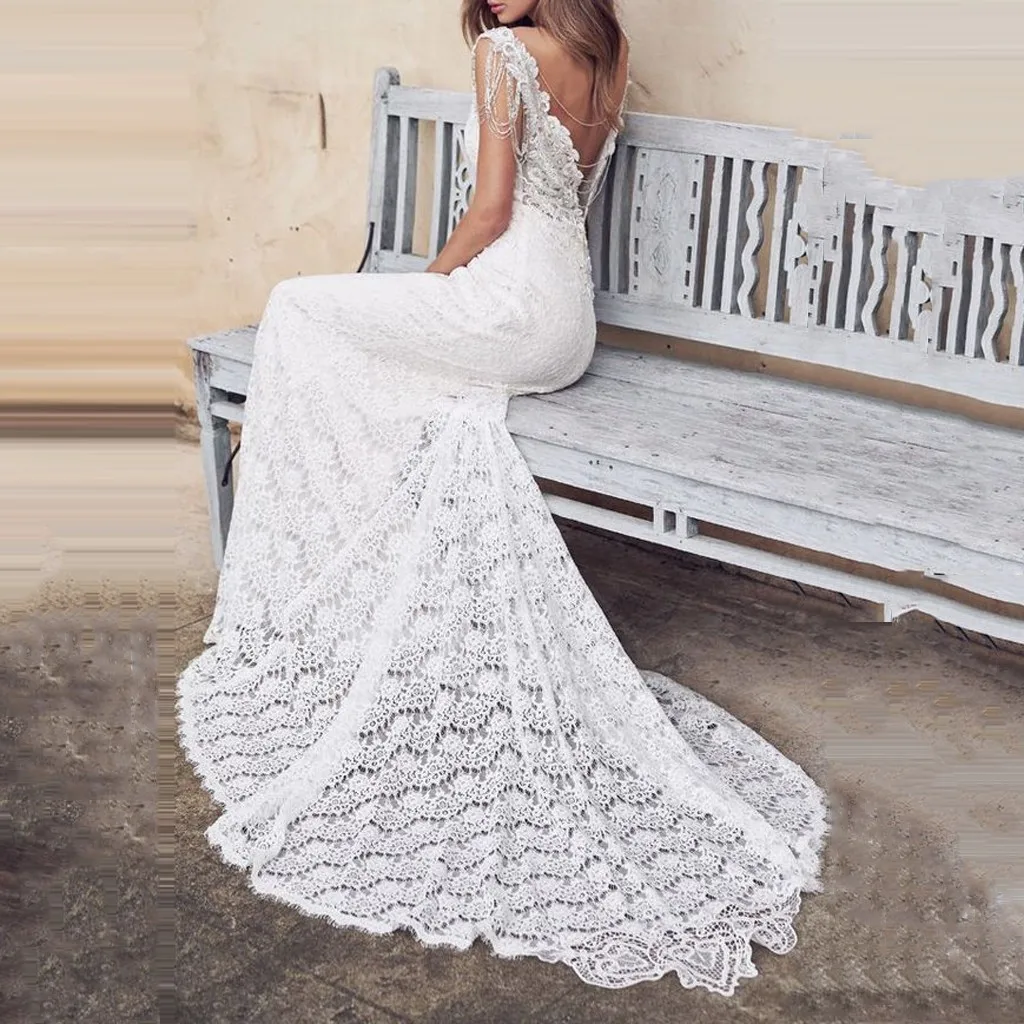 Женское длинное платье с глубоким V образным вырезом и открытой спиной|Женские