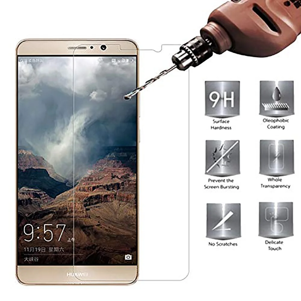 9h 2 5d tempered glass for huawei mate 2 s 7 8 mate 9 screen protector for huawei g7 g8 g9 protective film glass free global shipping