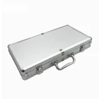 Лидер продаж, Техасские игральные карты 300, набор фишек для покера, высококачественный портативный нескользящий коврик, алюминий, просто коробка, чемодан, фишки