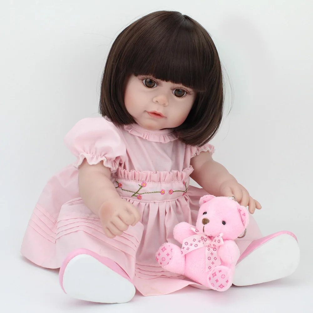 NPK 17 дюймов 43 см силиконовый Reborn baby Doll игрушка для ванны Реалистичная кукла