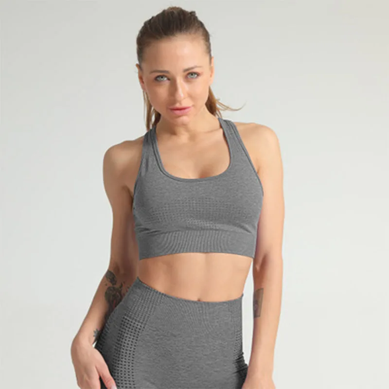 

SALSPOR Gym Bra Women Fitness Push Up Solid Color Underwear Sports Running Training Althetic Yoga Brassiere