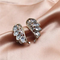 european and american style new wing shape with crystal stud clip exaggerated personality stud clip integrated earpiece