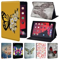 for apple ipad 5678th mini 12345 ipad 234 pu leather stand tablet case butterfly print series pattern case