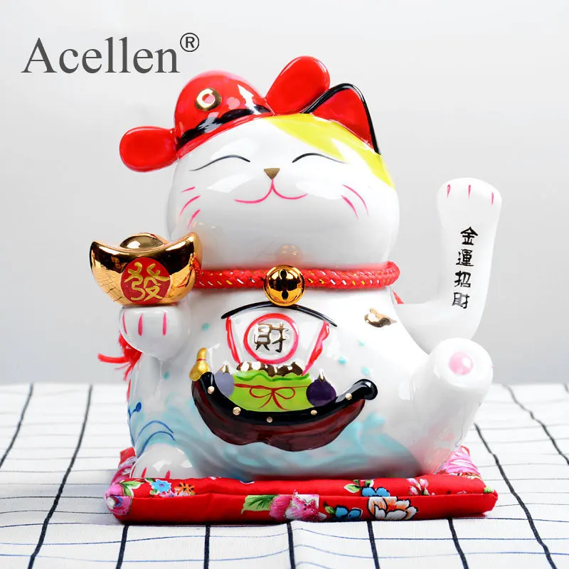 Maneki Neko керамический Lucky Cat домашний декор украшения для дома и автомобиля