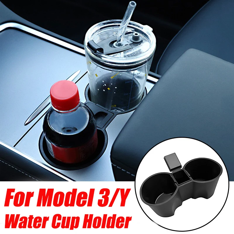

Car Cup Holder For Tesla Model 3 Y 2021 ModelY Silicone Central Control Cup Stopper Drink Water Bottle Can Mount Anti-slip Stand