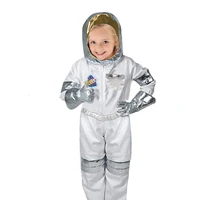 kids astronaut costumes spaceman jumpsuit flight dress up with helmet astronaut role play rocket space suit cosplay party game