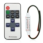 Контроллер для светодиодной ленты, миниатюрный диммер, Радиочастотный пульт дистанционного управления, 5 В, 12 В, 24 В постоянного тока, контроллер для светодиодной ленты 5050, 2835, Одноцветный