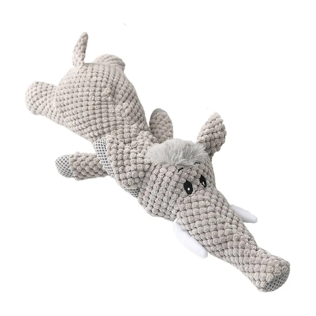 

Pet Toy Animal Shape Lion Elephant Sound Chew Three Colors Interactive Toys for Boredom Squeaky Dog Chew Toys