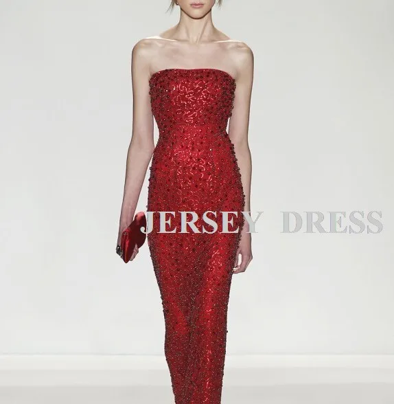 

free shipping 2021 new hot luxury estidos sleeveless beaded formales red long gown graduation for party evening dresses