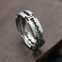 new hot selling blade hip hop punk rock ring european and american fashion creative retro personality blade ring wholesale
