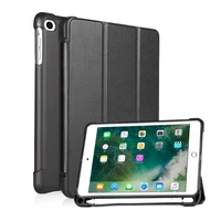 case for ipad mini 5 2019 with pencil holder pu leather smart cover for ipad mini 4 3 2 1 silicone honeycomb back tablet case