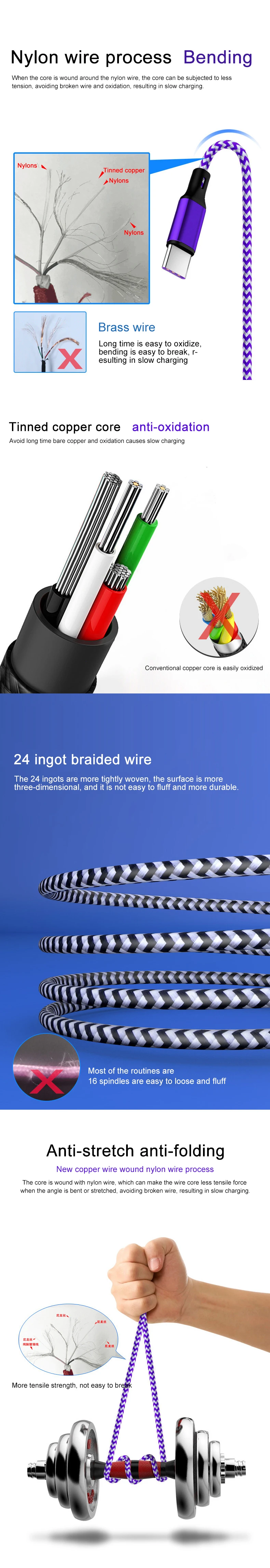 Чери 1 м Тип usb C кабель для Xiaomi A2 Redmi note 7 кабель с разъемом usb-c для 5A быстрой зарядки для samsung S9 USB кабель для передачи данных типа C кабели для передачи данных