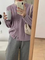 fall 2021 women clothing oversize womens sweaters autumn vintage loose winter sweater knitted women cardigan knit button maxi