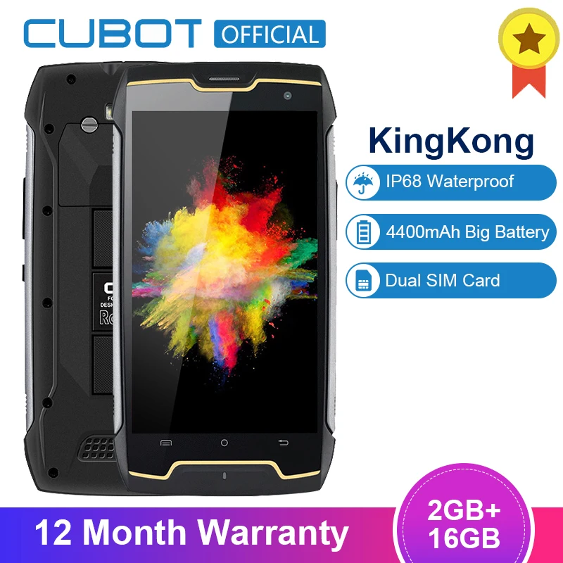 Смартфон Cubot KingKong 2+16ГБ|2gb ram|2gb ram 16gb rommt6580 quad core |