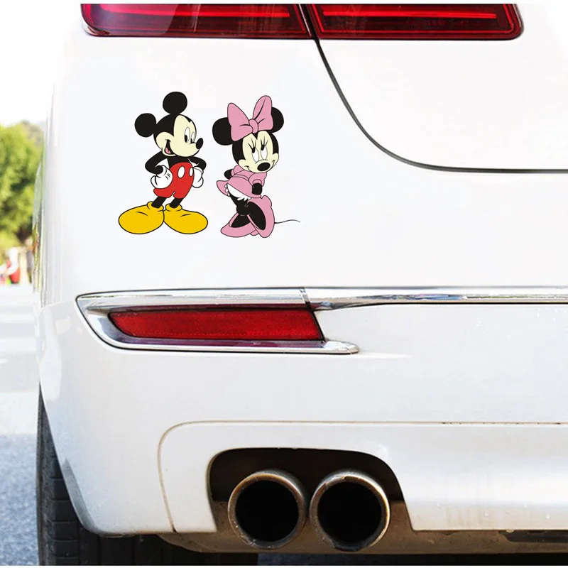 Наклейка на автомобиль Disney с Микки и Минни милая наклейка бак топлива дверь окно