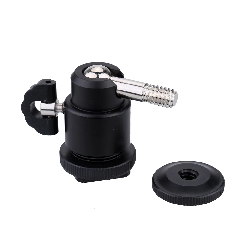 Мини-штатив Andoer из алюминиевого сплава с шариковой головкой 1/4 дюйма со вспышкой |