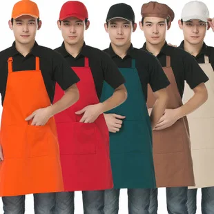 

2021 new high quality solid color apron Kitchen Apron