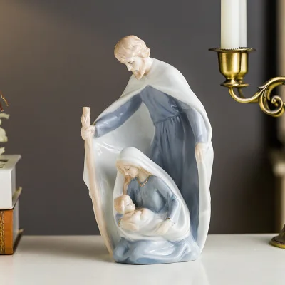 Христианская католическая икона реликевая семейная статуя Мэри керамические