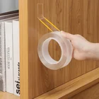 Прозрачная нано-лента, моющаяся многоразовая двусторонняя клейкая лента, 1 м, 3 м, 5 м, не оставляет следов, для уборки дома