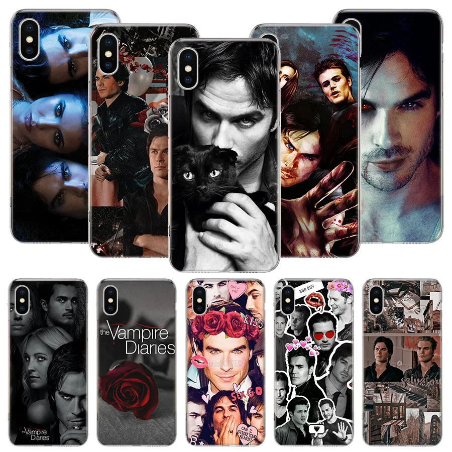 

The Vampire Diaries Salvatore Phone Case For iPhone 11 12 13 Pro XS XR X Max 7 8 6 6S Plus Mini + 5 SE Pattern Customized Coque
