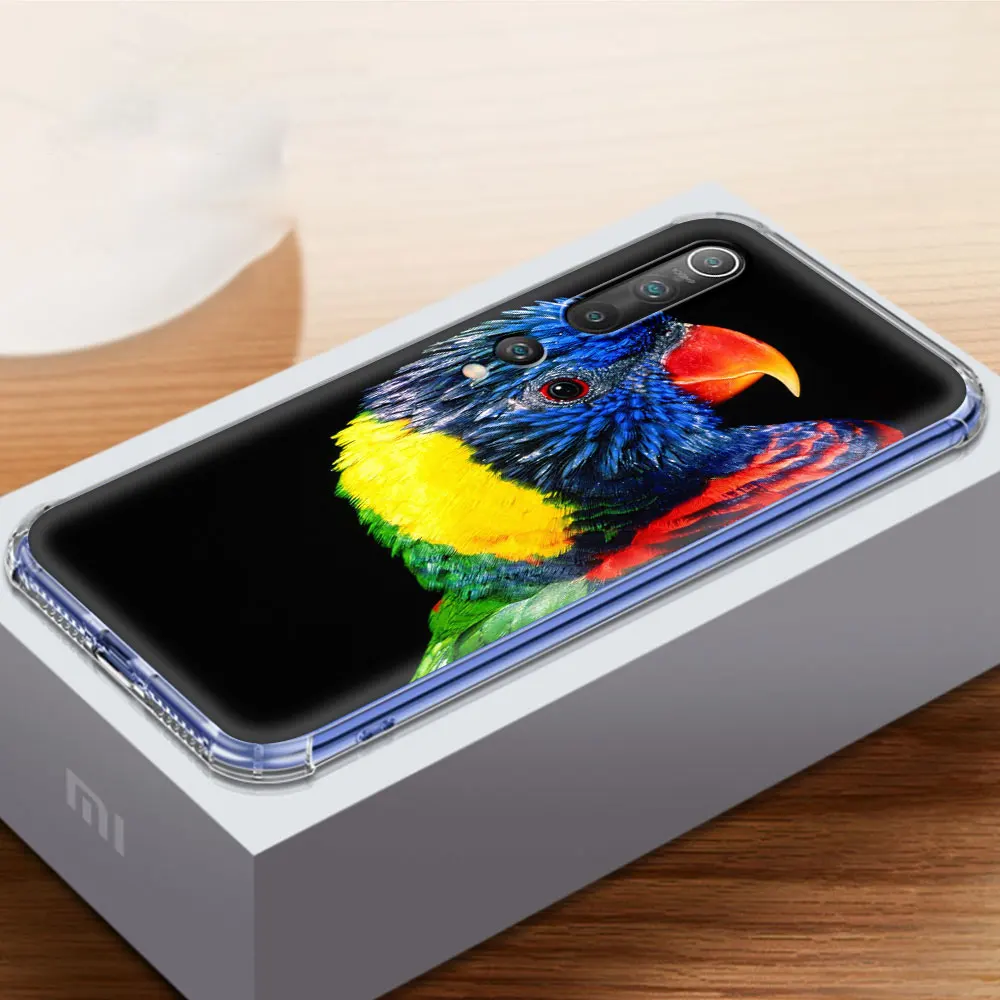 

Macaw Parrot Clear Soft Case for Xiaomi Mi Note 10 Lite 9T 10T Pro 5G Poco X2 X3 NFC M2 Airbag Phone Cover